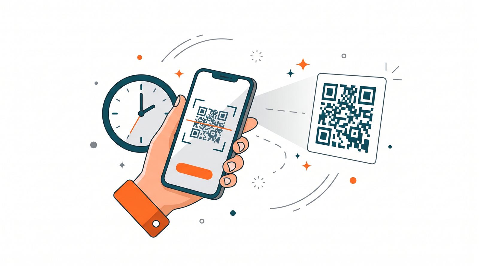 スマホでQRを読み取る勤怠打刻